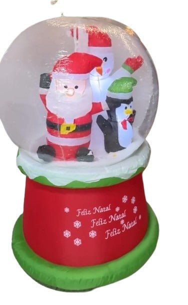 Bola de Neve Inflável com Papai Noel